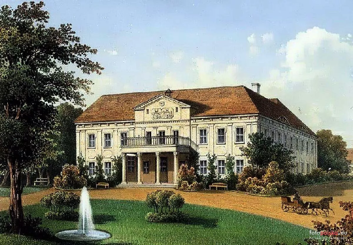  pałac w Gaworzycach litografia