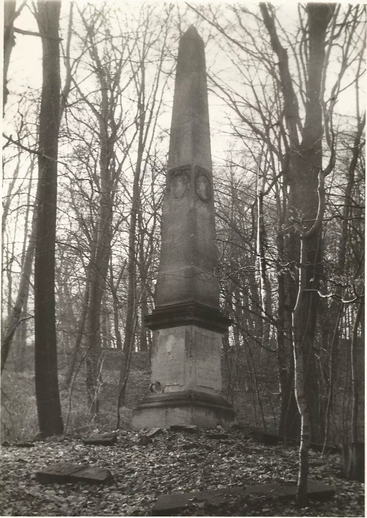 pocztówka na której znajduje się m.in. pomnik Caroline von Liebermann 