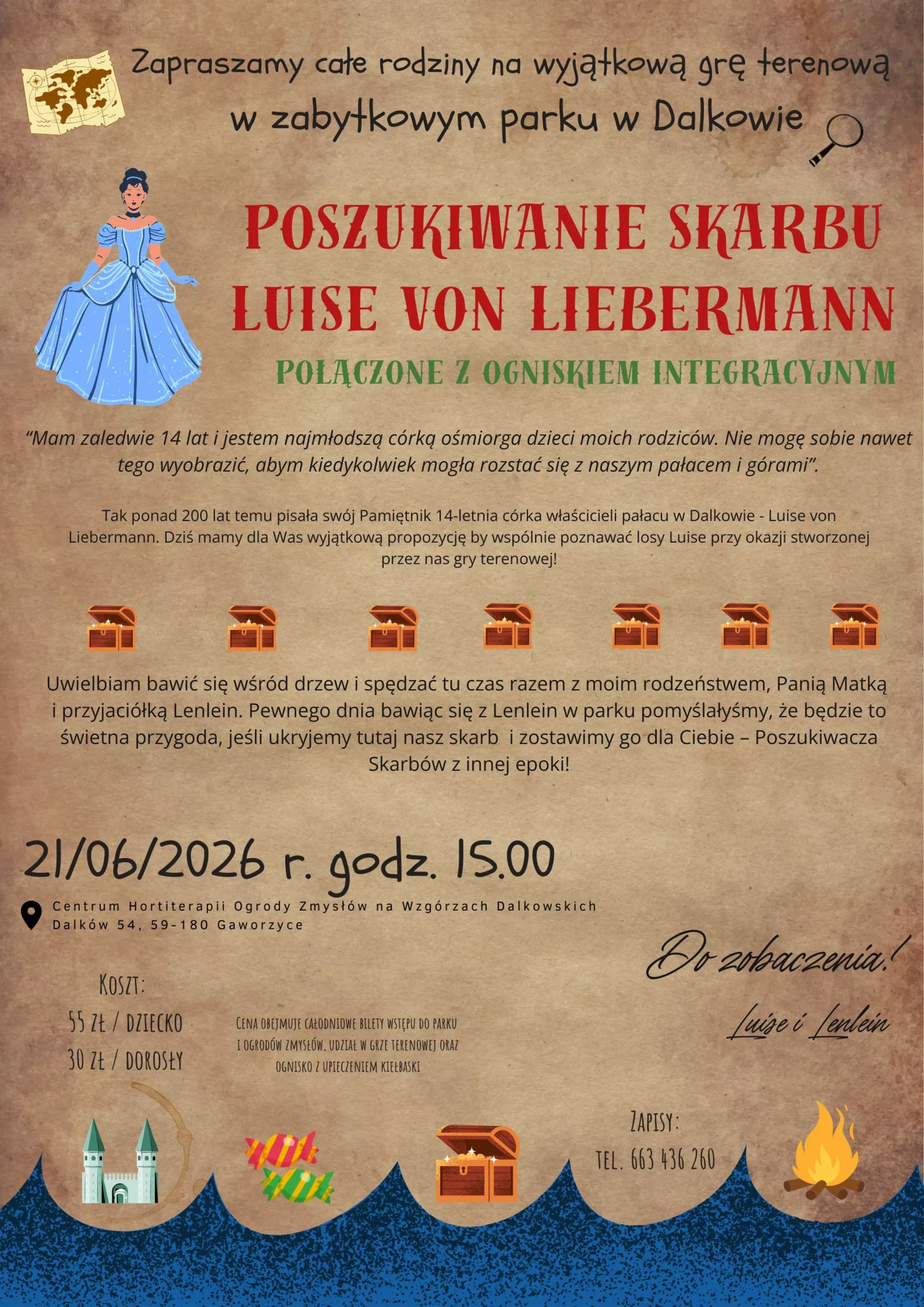 Gra terenowa Poszukiwanie skarbu Luise - informacje