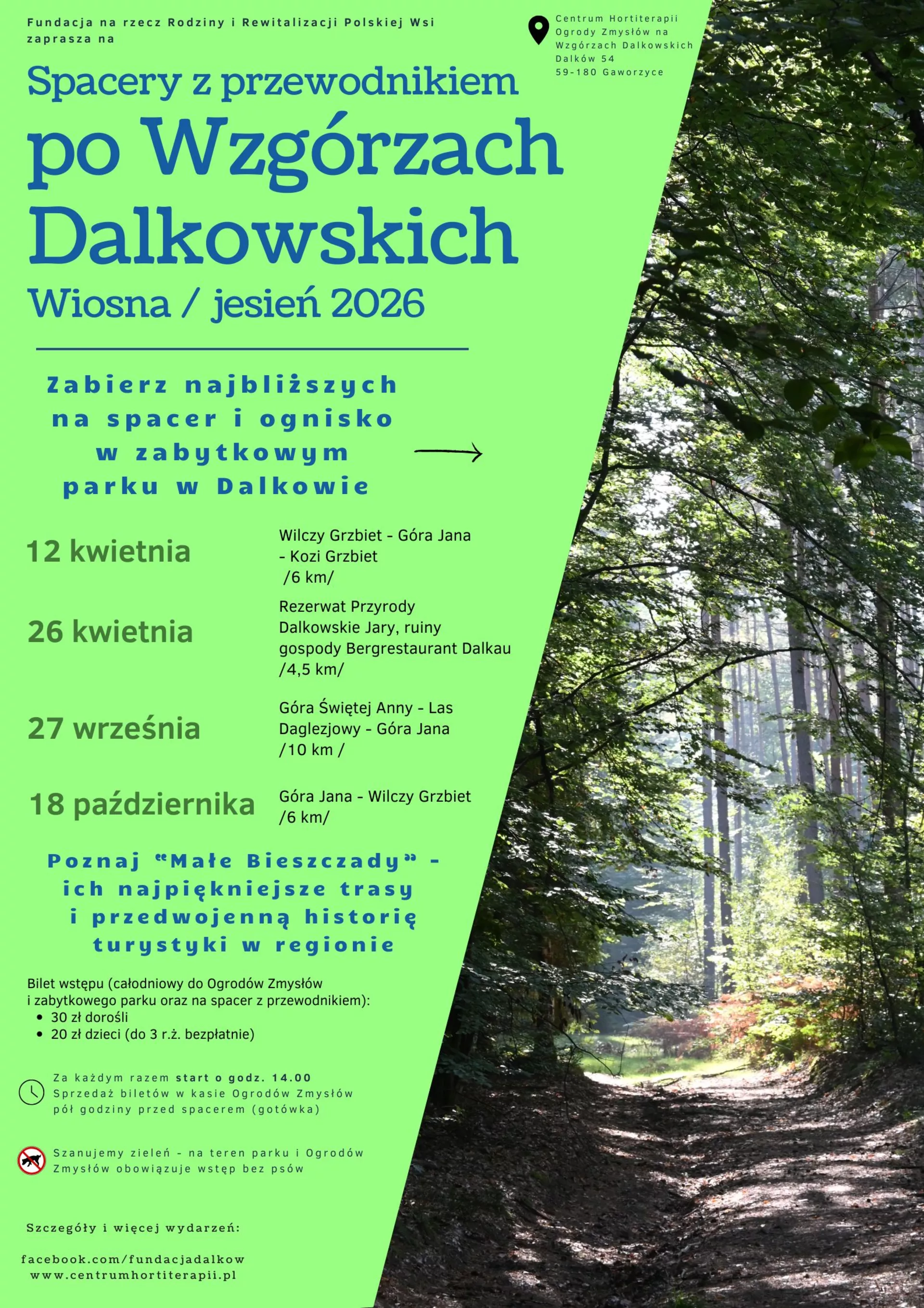 Spacer z przewodnikiem po Wzgórzach Dalkowskich - terminy