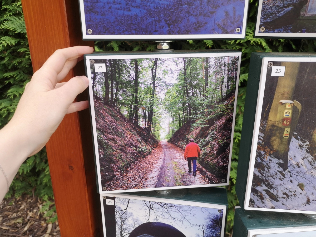 tablice na punkcie informacji turystycznej w Dalkowie