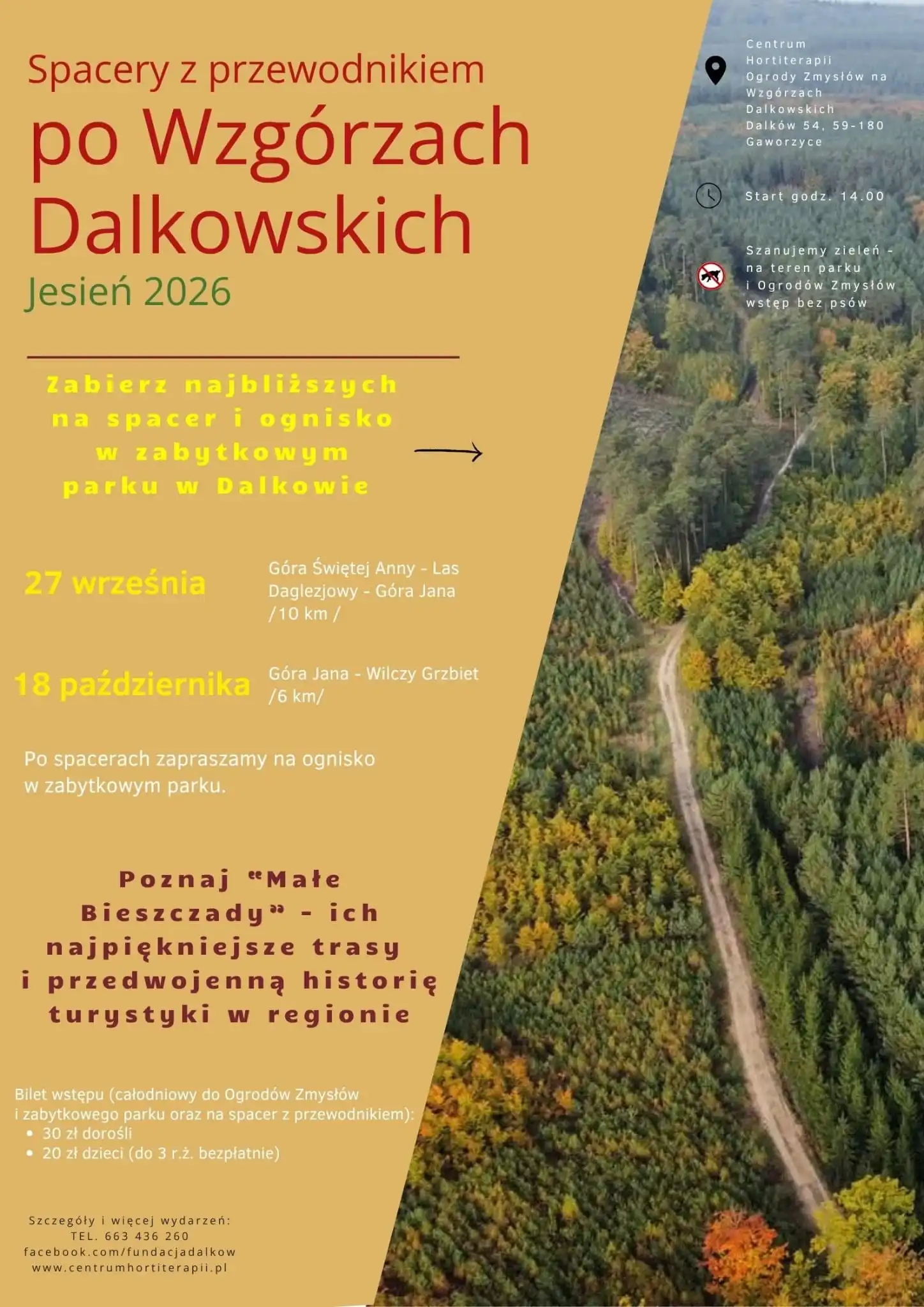 Kalendarium wydarzeń Centrum Hortiterapii - Ogrody zmysłów na Wzgórzach Dalkowskich